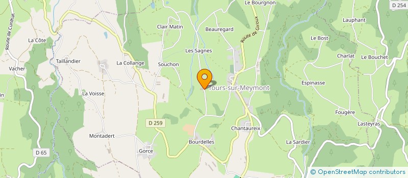 localisation de l'entreprise MONSIEUR PHILIPPE MAJEUNE  TOURS-SUR-MEYMONT