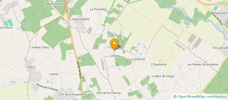 localisation de l'entreprise MONSIEUR PHILIPPE MALARD à CELLETTES
