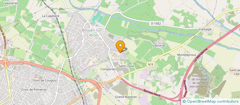 localisation de l'entreprise MONSIEUR PHILIPPE MARTIN  BOUJAN-SUR-LIBRON