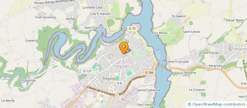 localisation de l'entreprise MONSIEUR PHILIPPE MARTIN  TREGUIER