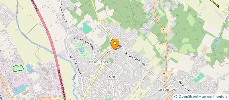 localisation de l'entreprise MONSIEUR PHILIPPE MARTINEAU  BRUGUIERES