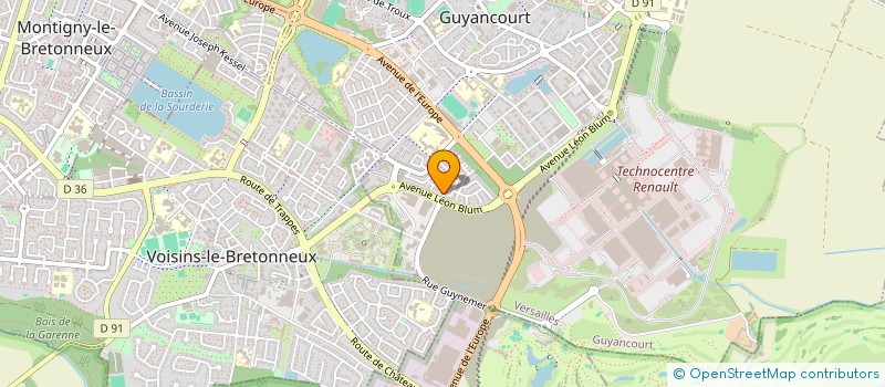 localisation de l'entreprise MONSIEUR PHILIPPE MELE  GUYANCOURT