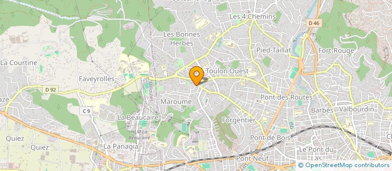 localisation de l'entreprise MONSIEUR PHILIPPE MERANGER  TOULON