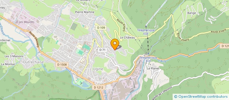 localisation de l'entreprise MONSIEUR PHILIPPE METRAL-CHARVET  UGINE