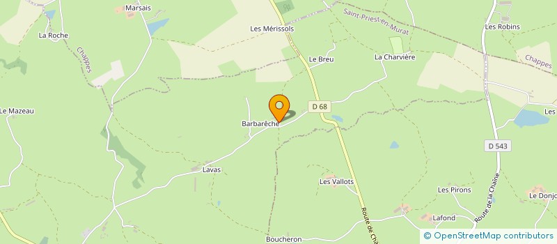 localisation de l'entreprise MONSIEUR PHILIPPE MEYRIER  SAINT-PRIEST-EN-MURAT