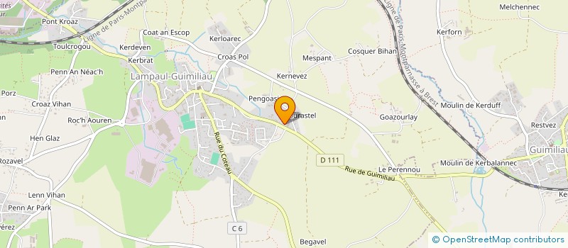 localisation de l'entreprise MONSIEUR PHILIPPE MICHELET  LAMPAUL-GUIMILIAU