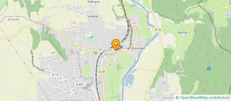 localisation de l'entreprise MONSIEUR PHILIPPE MONTAGNE  BRASSAC-LES-MINES