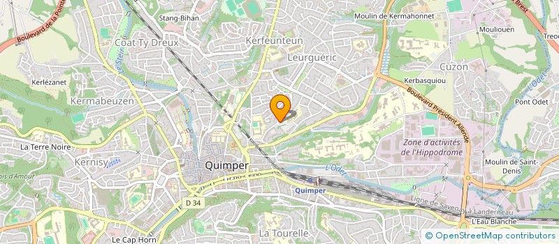 localisation de l'entreprise MONSIEUR PHILIPPE MOSSER à QUIMPER