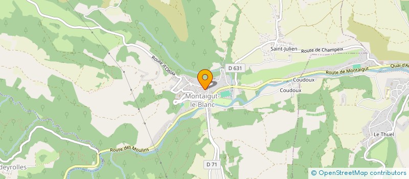 localisation de l'entreprise MONSIEUR PHILIPPE MOUGEL à MONTAIGUT-LE-BLANC