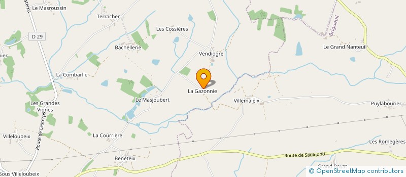 localisation de l'entreprise MONSIEUR PHILIPPE MOULARD à SAULGOND