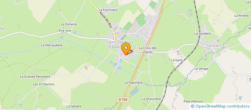 localisation de l'entreprise MONSIEUR PHILIPPE MOULIN  SAINT-PARDOUX-SOUTIERS