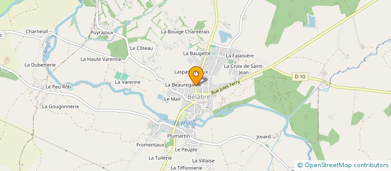 localisation de l'entreprise MONSIEUR PHILIPPE MUREAU à BELABRE