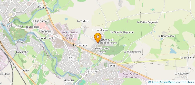 localisation de l'entreprise MONSIEUR PHILIPPE NERRIERE  GETIGNE