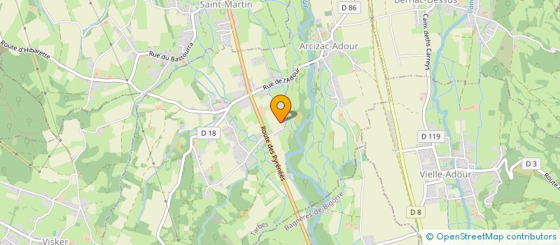 localisation de l'entreprise MONSIEUR PHILIPPE NONIE  ARCIZAC-ADOUR