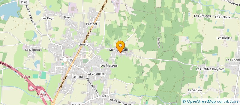 localisation de l'entreprise MONSIEUR PHILIPPE PAGNON  FEILLENS