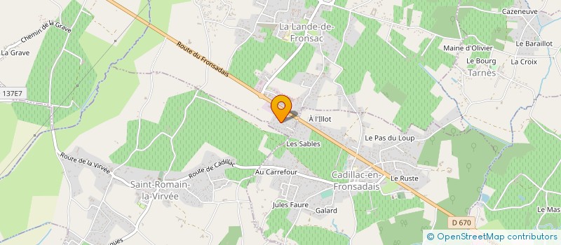 localisation de l'entreprise MONSIEUR PHILIPPE PAQUE  LA LANDE-DE-FRONSAC