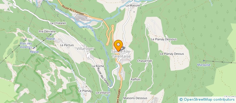 localisation de l'entreprise MONSIEUR PHILIPPE PARAGE  SAINTE-FOY-TARENTAISE