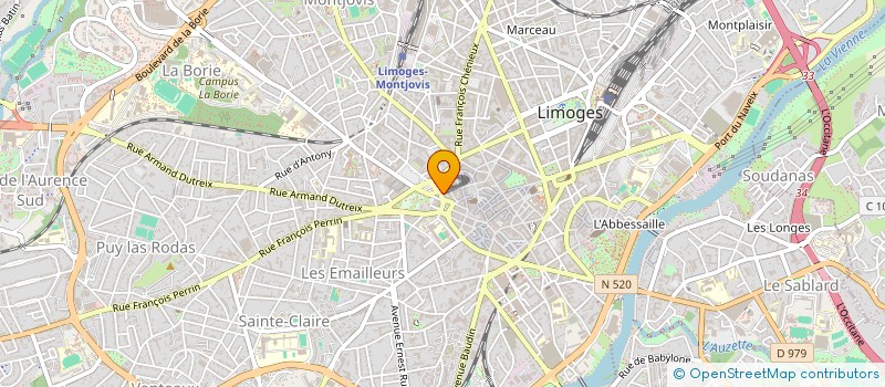 localisation de l'entreprise MONSIEUR PHILIPPE PAULIAT à LIMOGES