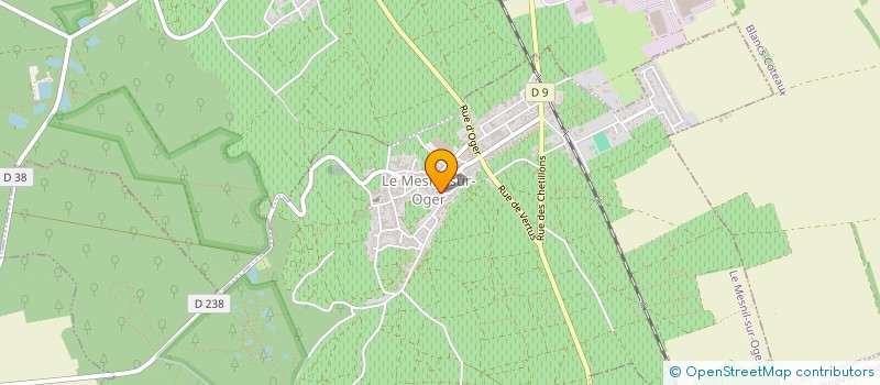 localisation de l'entreprise MONSIEUR PHILIPPE PAVEAU  LE MESNIL-SUR-OGER