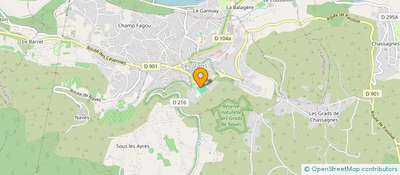 localisation de l'entreprise MONSIEUR PHILIPPE PEDUSSEL  LES VANS