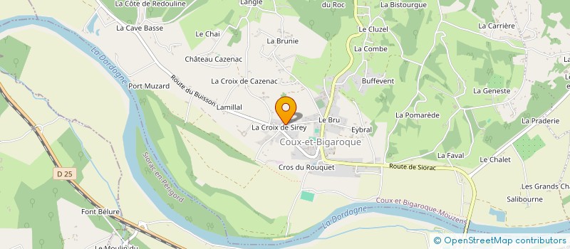 localisation de l'entreprise MONSIEUR PHILIPPE PELLETANT  COUX ET BIGAROQUE-MOUZENS