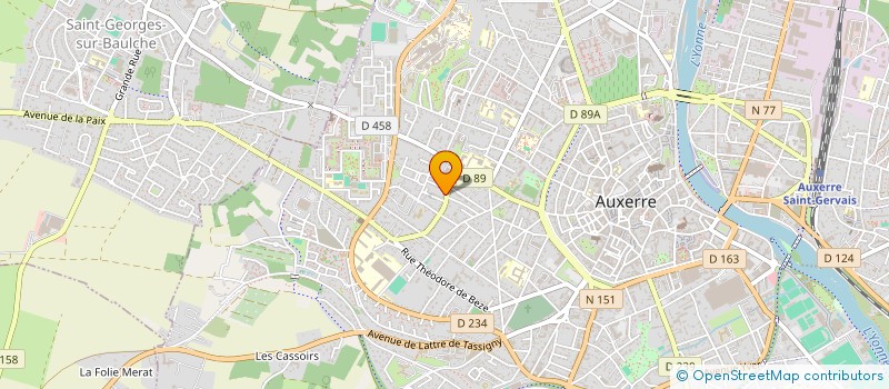 localisation de l'entreprise MONSIEUR PHILIPPE PELTIER à AUXERRE