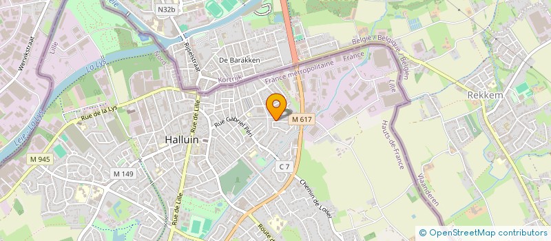 localisation de l'entreprise MONSIEUR PHILIPPE PELTIER  HALLUIN