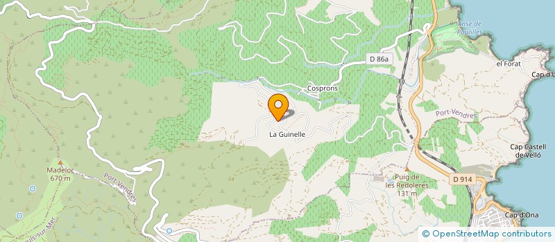 localisation de l'entreprise MONSIEUR PHILIPPE PEREZ  PORT-VENDRES