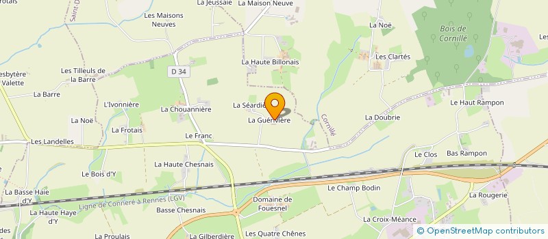 localisation de l'entreprise MONSIEUR PHILIPPE PERRIER  LOUVIGNE-DE-BAIS