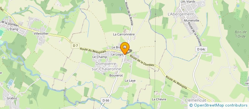 localisation de l'entreprise MONSIEUR PHILIPPE PERRIER à DOMPIERRE-SUR-CHALARONNE