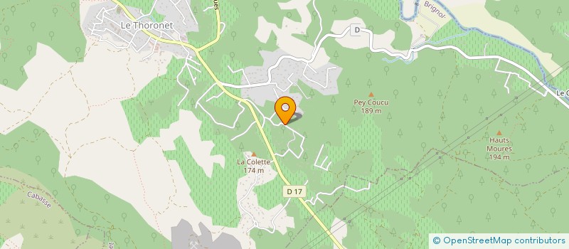 localisation de l'entreprise MONSIEUR PHILIPPE PERRIER  LE THORONET