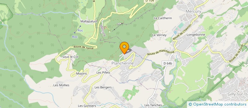 localisation de l'entreprise MONSIEUR PHILIPPE PERRIER  PLANCHERINE