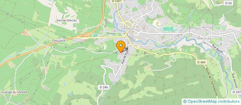 localisation de l'entreprise MONSIEUR PHILIPPE PERROUX  ARBOIS