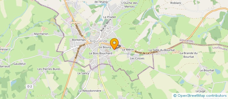 localisation de l'entreprise MONSIEUR PHILIPPE PICAUD à AIGURANDE