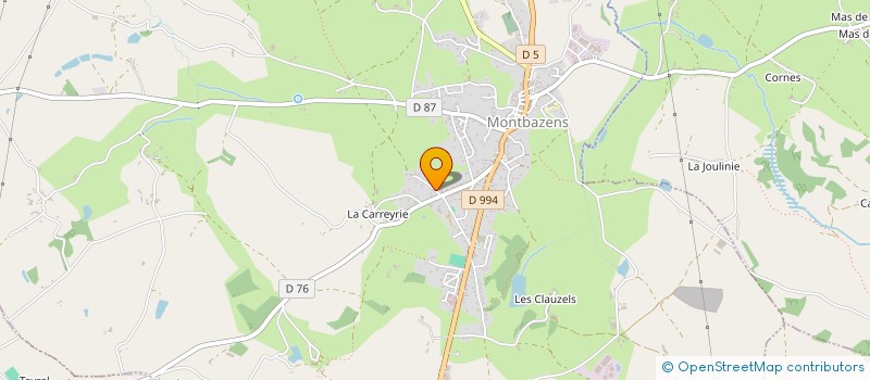 localisation de l'entreprise MONSIEUR PHILIPPE PIGEAUD  MONTBAZENS