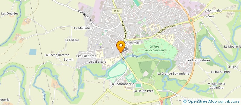 localisation de l'entreprise MONSIEUR PHILIPPE PIOU  BEAUPREAU-EN-MAUGES