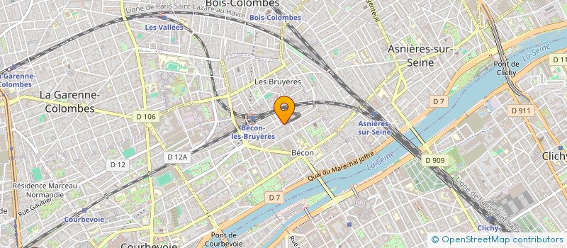 localisation de l'entreprise MONSIEUR PHILIPPE POIRIER  COURBEVOIE