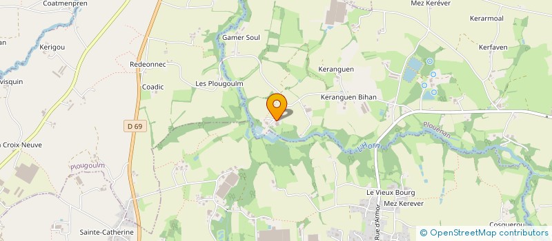 localisation de l'entreprise MONSIEUR PHILIPPE POLLET  PLOUENAN