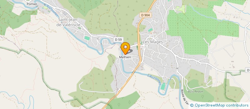 localisation de l'entreprise MONSIEUR PHILIPPE PORCU  LES MAGES