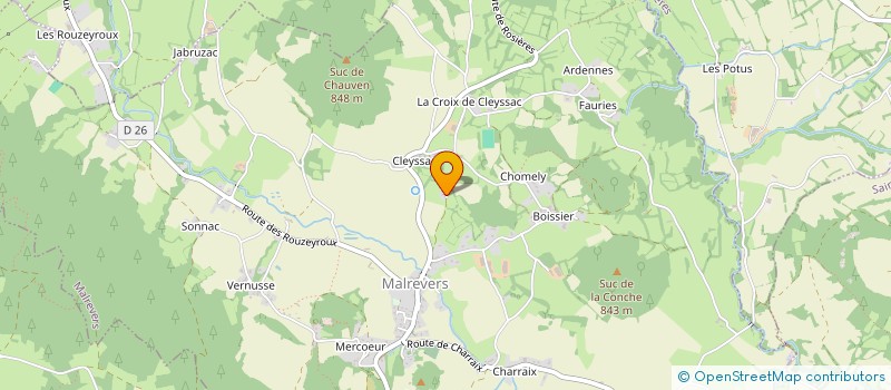 localisation de l'entreprise MONSIEUR PHILIPPE PORTAL à MALREVERS