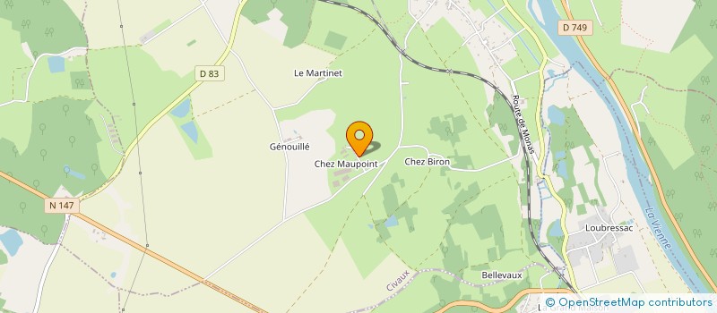 localisation de l'entreprise MONSIEUR PHILIPPE POTIRON  CIVAUX