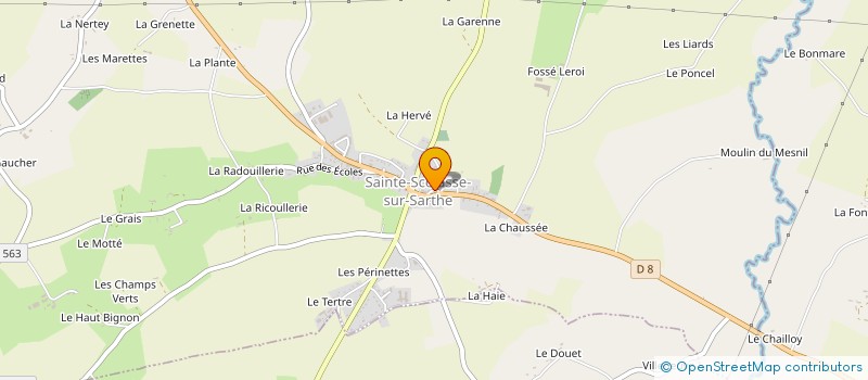 localisation de l'entreprise MONSIEUR PHILIPPE POULAIN à SAINTE-SCOLASSE-SUR-SARTHE