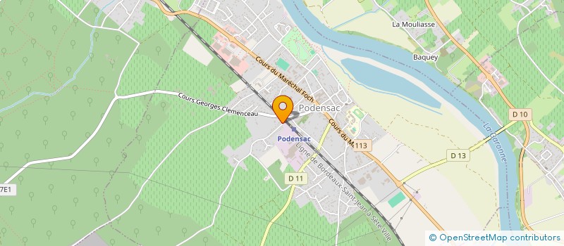 localisation de l'entreprise MONSIEUR PHILIPPE QUERON  PODENSAC