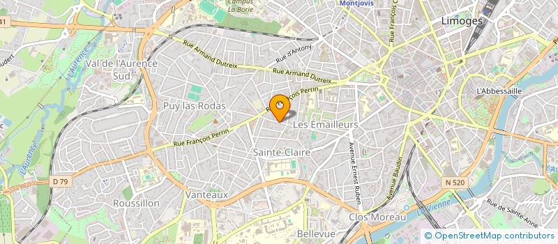 localisation de l'entreprise MONSIEUR PHILIPPE RATINAUD à LIMOGES
