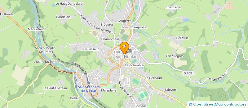 localisation de l'entreprise MONSIEUR PHILIPPE REBEYRAT à SAINT-LEONARD-DE-NOBLAT