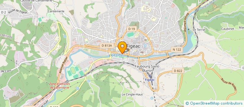 localisation de l'entreprise MONSIEUR PHILIPPE REGNIER  FIGEAC