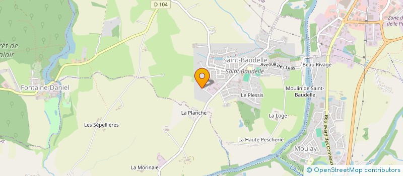 localisation de l'entreprise MONSIEUR PHILIPPE RIGOUIN à SAINT-BAUDELLE