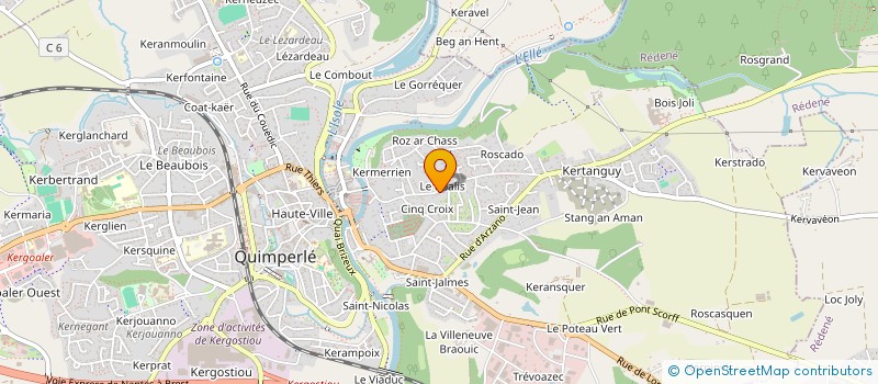 localisation de l'entreprise MONSIEUR PHILIPPE ROBERT  QUIMPERLE