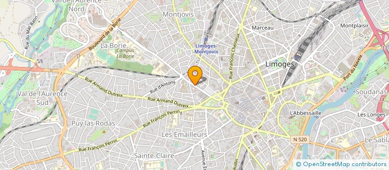 localisation de l'entreprise MONSIEUR PHILIPPE ROCHE à LIMOGES
