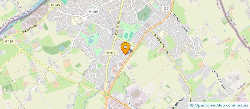 localisation de l'entreprise MONSIEUR PHILIPPE RODRIGUES  HALLUIN